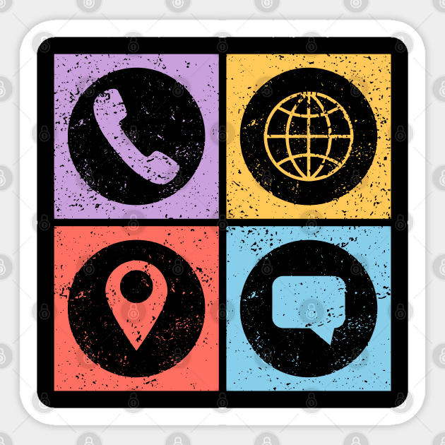 Constantly Social Pop Art Design - Social Symbols Sticker by TuncGK